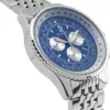 LOUIS XVI Herren-Armbanduhr Artagnan Stahlband Silber Blau Chronograph Analog Quarz Edelstahl 581 - Image 5