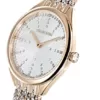 Swarovski Attract Uhr, Edelstahl Damenuhr mit Silberfarbenem Gehäuse, Weißem Zifferblatt, Swarovski Kristallen und Metallarmband - Image 5