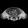 LOUIS XVI Palais Royale Herrenuhr Chronograph 43 mm Schweizer Quarzwerk Edelstahl Armband Silber Zifferblatt Schwarz Karbon echte Diamanten 893 - Image 3