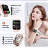 Smartwatch damen mit Telefonfunktion, 1,69" schrittzähler uhr damen mit großem Farbdisplay, Alexa eingebaute, Pulsmesser, Schlafmonitor, Schrittzähler, Aktivitätstracker kompatibel mit Android/IOS - Image 3