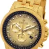 LOUIS XVI Herren-Armbanduhr Aramis Frosted Stahlband Gold Schwarz Fume echte Diamanten Chronograph Analog Quarz Edelstahl 1080 - Image 3