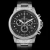 LOUIS XVI Palais Royale Herrenuhr Chronograph 43 mm Schweizer Quarzwerk Edelstahl Armband Silber Zifferblatt Schwarz Karbon echte Diamanten 893 - Image 4