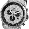 LOUIS XVI Palais Royale Iced Herrenuhr Chronograph 43 mm Schweizer Quarzwerk Edelstahl Armband Silber Zifferblatt Diamanten 1088 - Image 3