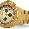 LOUIS XVI Le Monarque Frosted Herrenuhr Chronograph 42 mm Schweizer Quarzwerk Edelstahl Armband Gold Zifferblatt Gold Fumé 1213 - Image 4