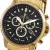 LOUIS XVI Palais Royale Herrenuhr Chronograph 43 mm Schweizer Quarzwerk Edelstahl Armband Gold Zifferblatt Schwarz echte Diamanten 1085 - Image 3