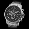 LOUIS XVI Palais Royale Herrenuhr Chronograph 43 mm Schweizer Quarzwerk Edelstahl Armband Silber Zifferblatt Schwarz Karbon echte Diamanten 893 - Image 6