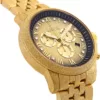 LOUIS XVI Herren-Armbanduhr Aramis Frosted Stahlband Gold Schwarz Fume echte Diamanten Chronograph Analog Quarz Edelstahl 1080 - Image 5